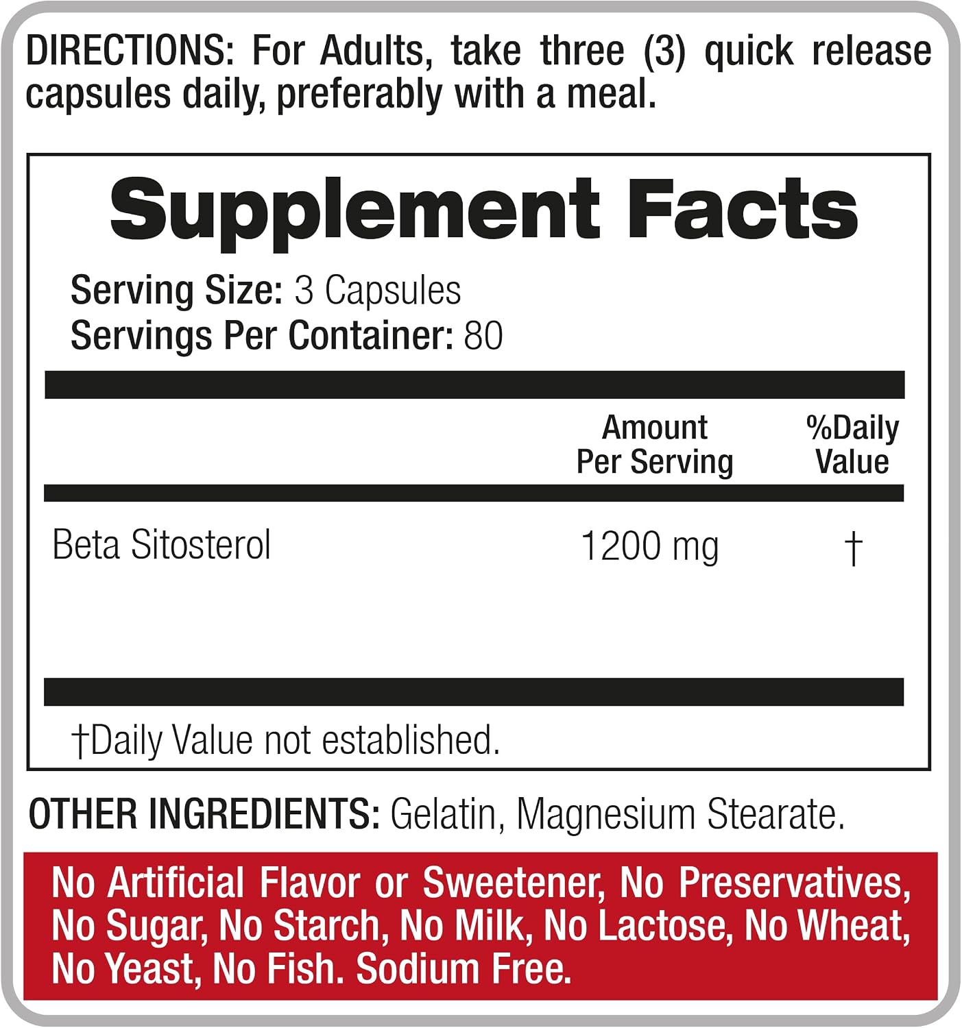 FITO MEDIC'S Lab Beta-sitosterol 1200 mg | 240 Cápsulas | Esteroles Vegetales
