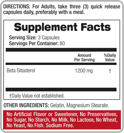 FITO MEDIC'S Lab Beta-sitosterol 1200 mg | 240 Cápsulas | Esteroles Vegetales – Image 4