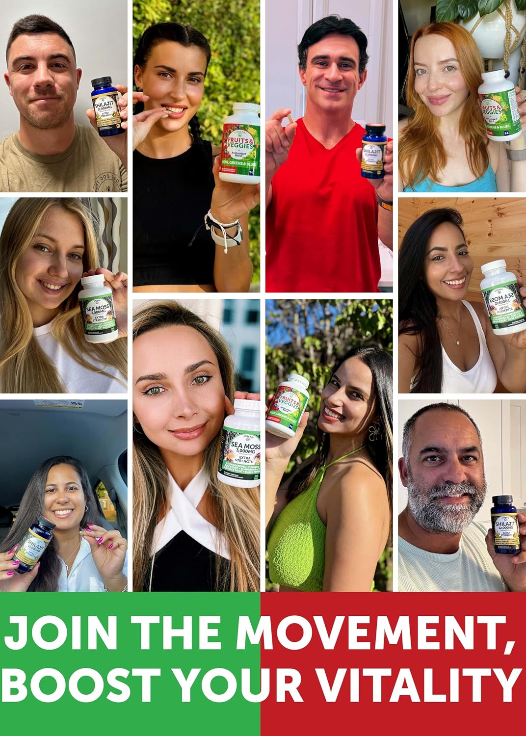 Lunakai USA Made Superfood Fruits & Veggies Supplement - All-in-One con 4 Mezclas y Cápsulas Aromáticas, 180 Cápsulas para Adultos