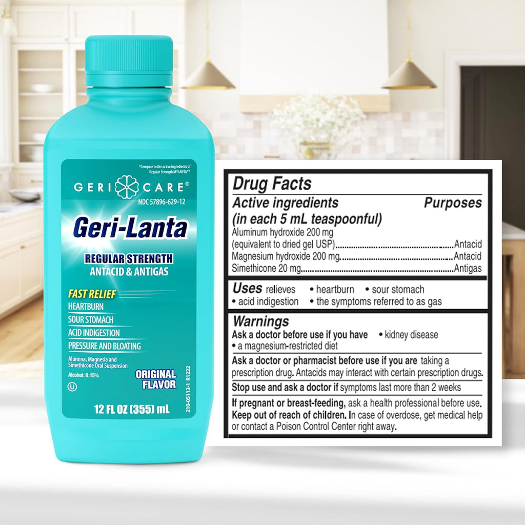 Geri-Lanta Antiácido Líquido con Antigás - Sabor Original - 355 ml