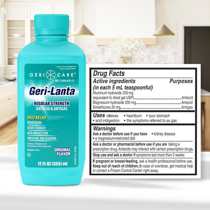 Geri-Lanta Antiácido Líquido con Antigás - – Hidróxido de Aluminio (200 mg): Neutraliza el ácido gástrico y – Image 7