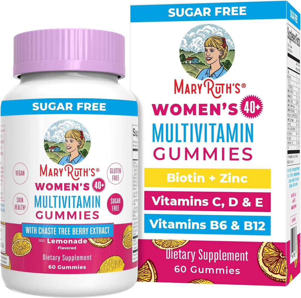 MaryRuth's Multivitamínico para Mujeres 40+ | Gominolas Veganas sin Azúcar con Chasteberry | 60 Unidades