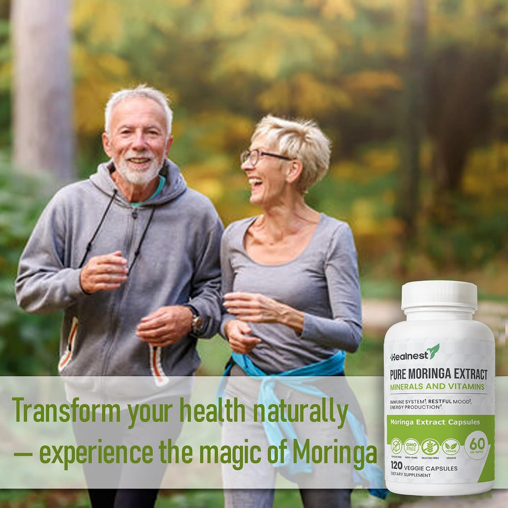 Extracto de Moringa 20:1 (20 000 mg) - Fórmula Potente - Suplemento Vegano con Vitaminas y Minerales - 120 Cápsulas - No Transgénico, Sin Gluten