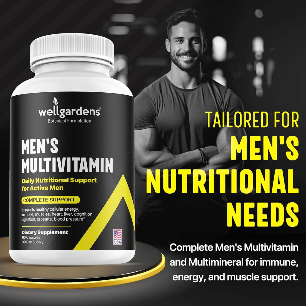 Multivitamínico Diario para Hombres con Saw Palmetto, Luteína y Licopeno - 60 Cápsulas