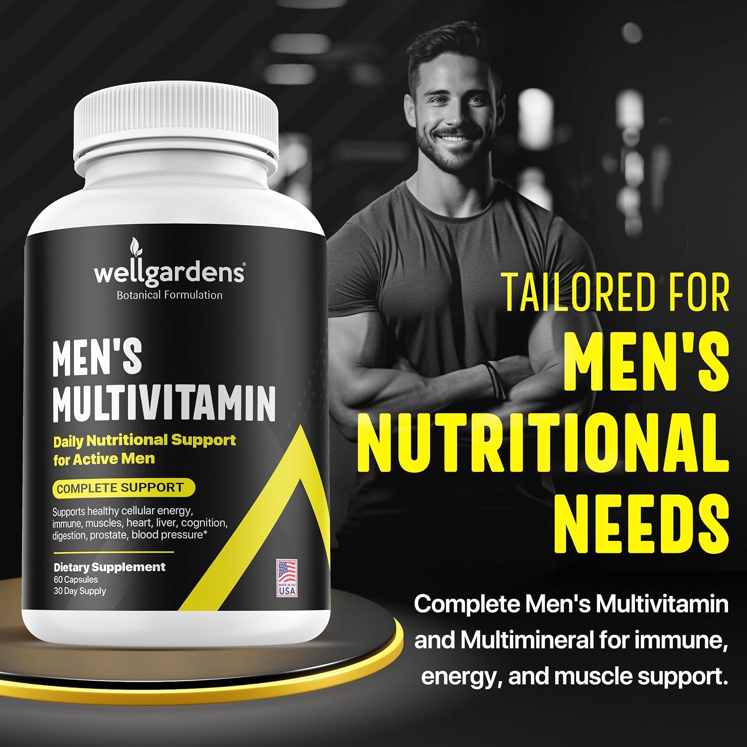 Multivitamínico Diario para Hombres con Saw Palmetto, Luteína y Licopeno - 60 Cápsulas