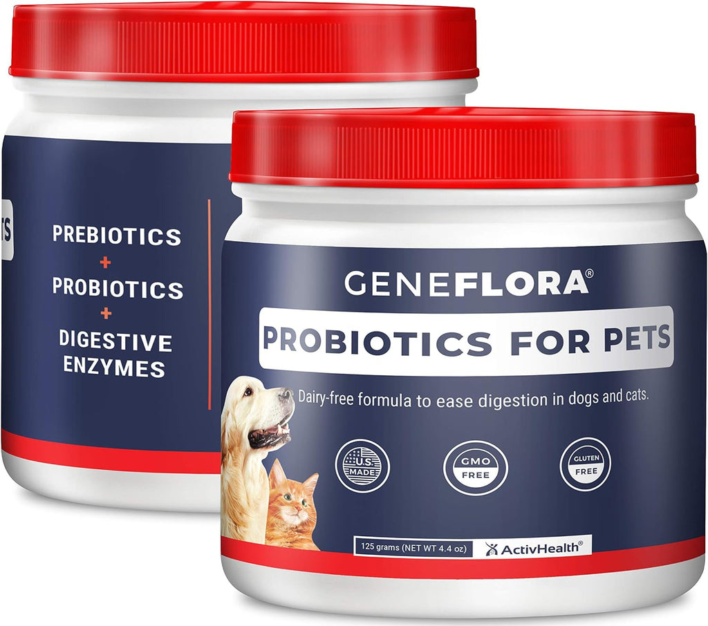 Geneflora Digestive Enzymes & Probiotics para Perros - Polvo 125g (Pack de 2)