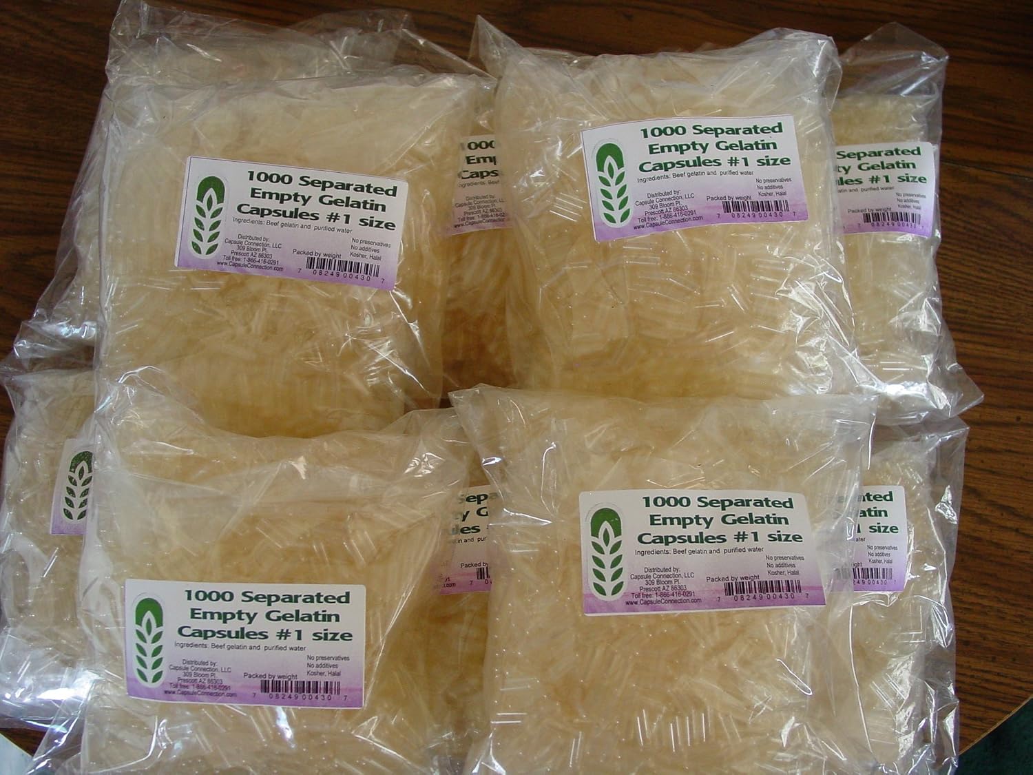 Capsule Connection 10.000 Cápsulas de Gelatina Vacías Separadas, Tamaño #1