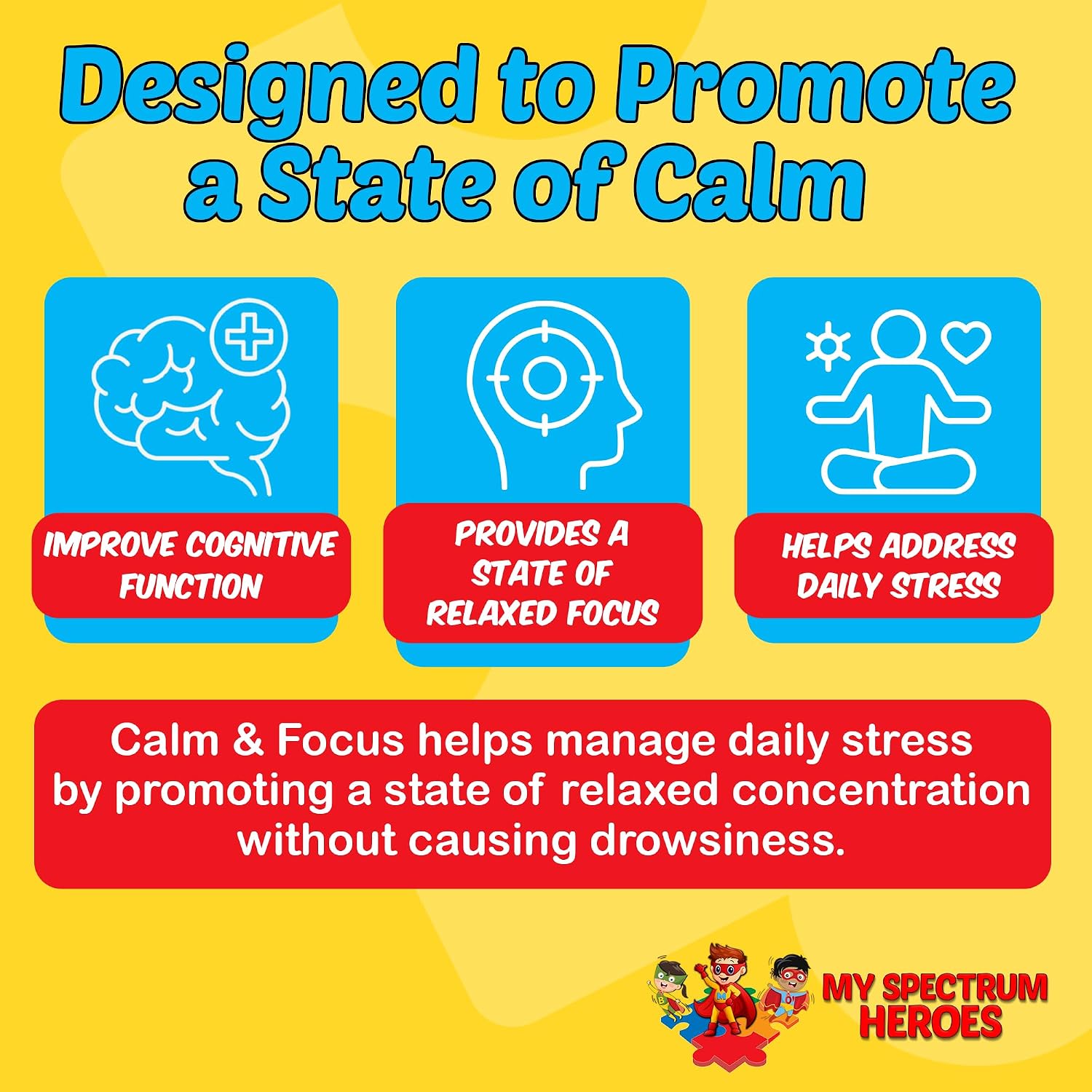 Calm & Focus Drops - Suplemento de apoyo cognitivo con L-teanina, GABA y Huperzina A (60 ml)