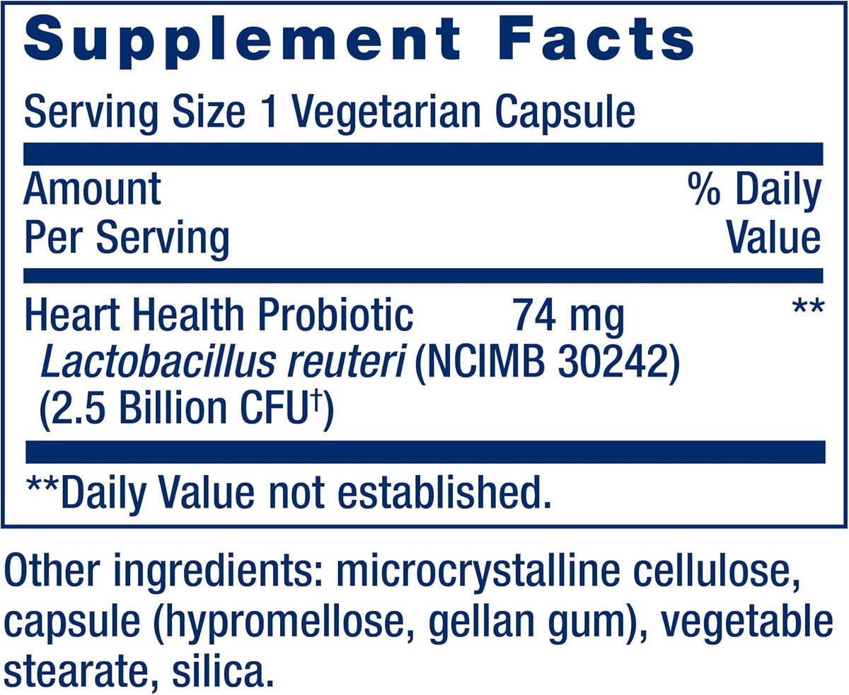 Life Extension FLORASSIST® Probiótico Heart Health – Lactobacillus reuteri 30242, 60 Cápsulas – Image 3