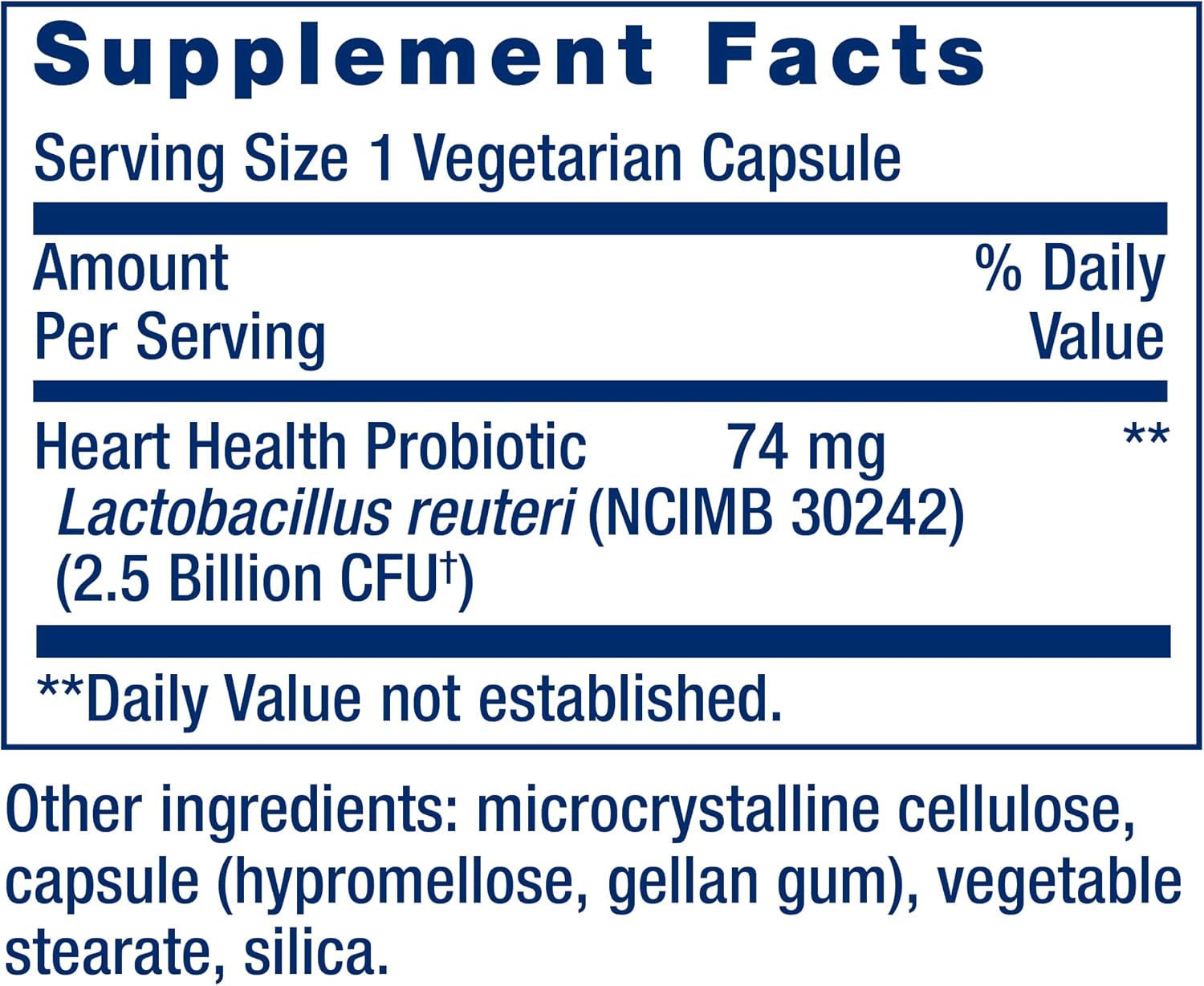 Life Extension FLORASSIST® Probiótico Heart Health – Lactobacillus reuteri 30242, 60 Cápsulas