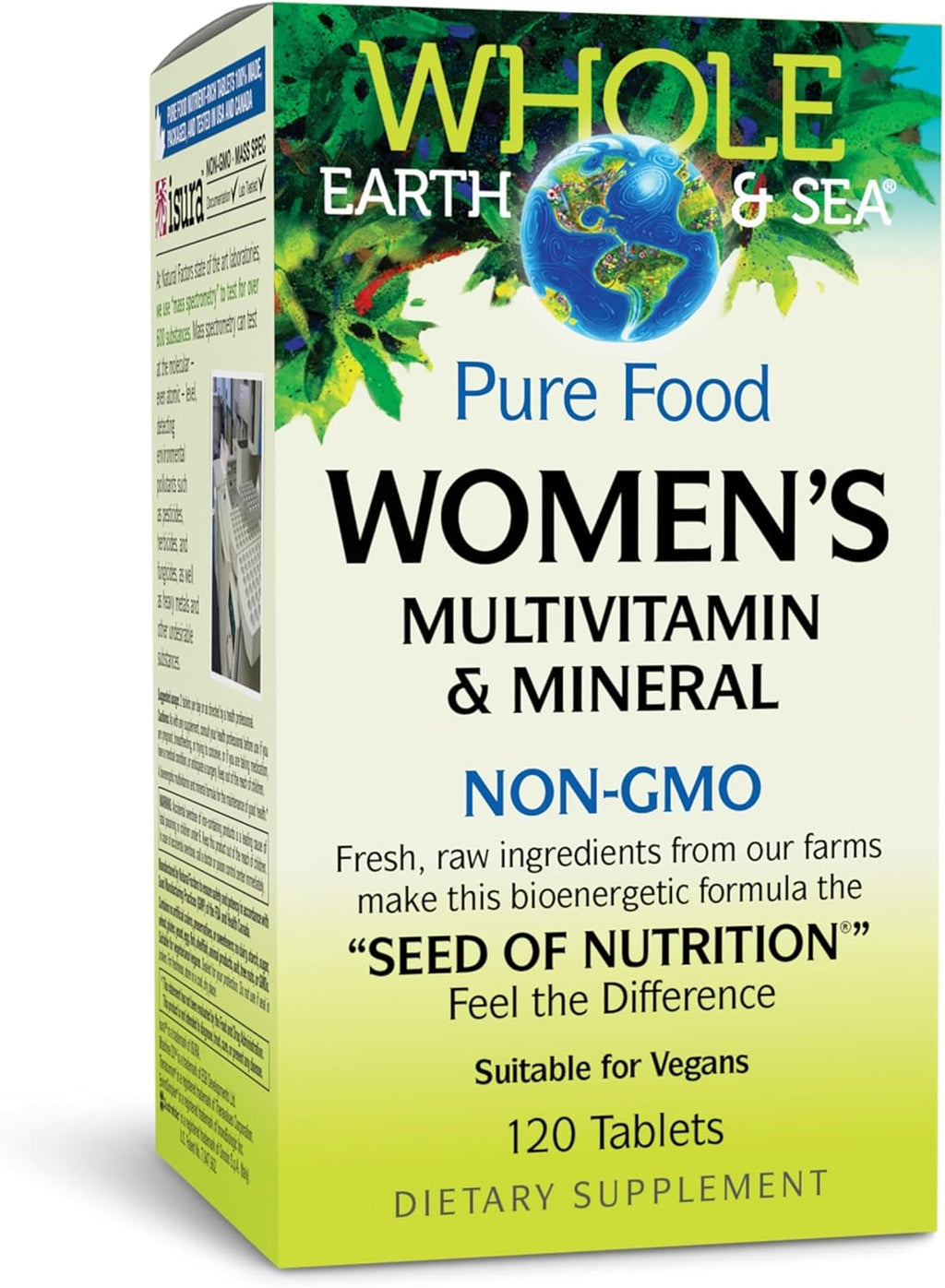 Whole Earth & Sea Multivitamínico y Mineral para Mujeres, Complemento Alimenticio Integral, Vegano, 60 comprimidos