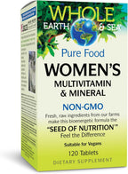 Whole Earth & Sea Multivitamínico y Mineral para Mujeres, Complemento Alimenticio Integral, Vegano, 60 comprimidos