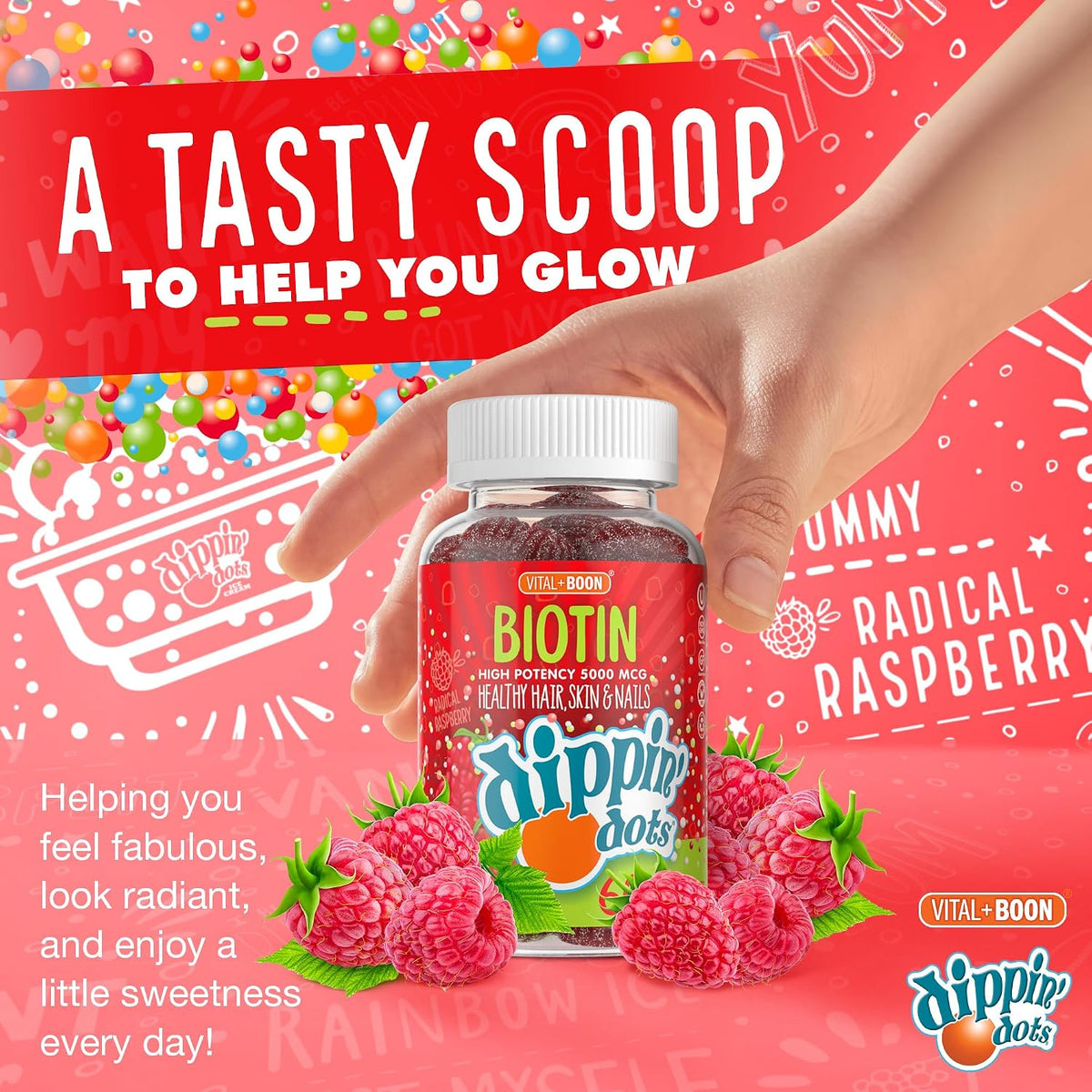 Vital+Boon Biotina 5000mcg Gomitas - 60 – Sin alérgenos comunes: Libres de huevo, lácteos, soja, gluten, – Image 5