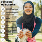 SHIFAA NUTRITION Multivitamínico Halal para Mujeres y Hombres – Apoyo Integral para el Corazón, Cerebro, Ojos y Sistema Inmunitario – Sin Gluten, Lácteos ni Huevo (45 Días)