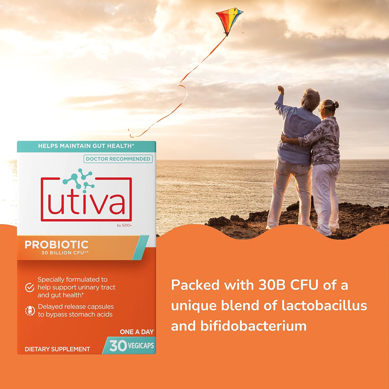 Szio+ Utiva Probiótico 30B UFC – 30 Cápsulas