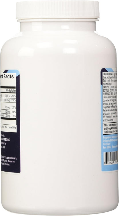 Progressive Labs Osteo-Mins PM con D, K1 y K2, 240 comprimidos – Image 2