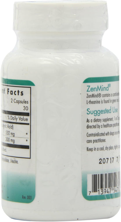 ZenMind - 550 mg GABA y 200 mg L-teanina - Calma y relajación - Allergy Research Group – Image 4