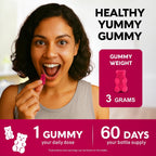 NUTRAHARMONY Complejo B Gominolas - Vitaminas B1-B12, C y Colina - 60 Gominolas Veganas Sabor Berry