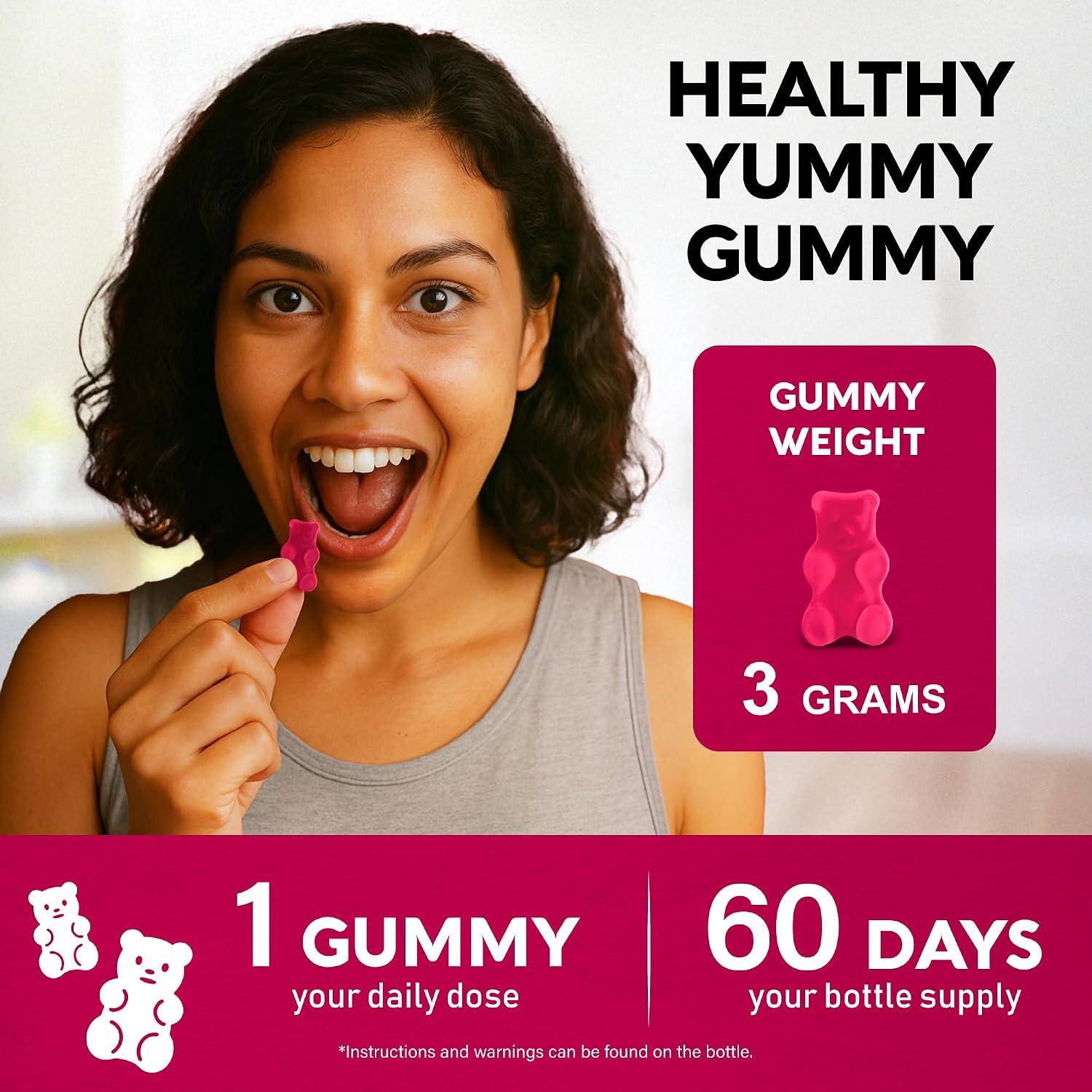 NUTRAHARMONY Complejo B Gominolas - Vitaminas B1-B12, C y Colina - 60 Gominolas Veganas Sabor Berry
