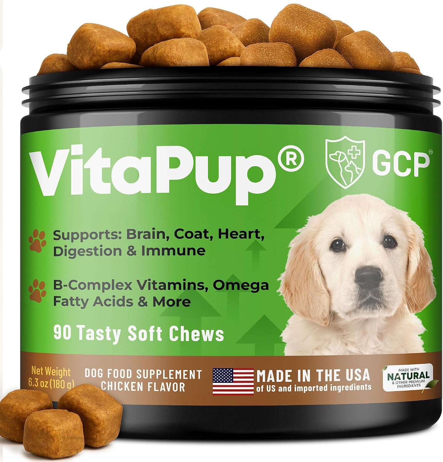 Guardian’s Choice Multivitamínicos para Cachorros - 90 Masticables Suaves Sabor Pollo