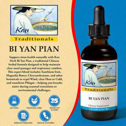Kan Herb Company Bi Yan Pian – Fórmula Herbal China para Senos Paranasales, Extracto Líquido, 59 ml – Image 2