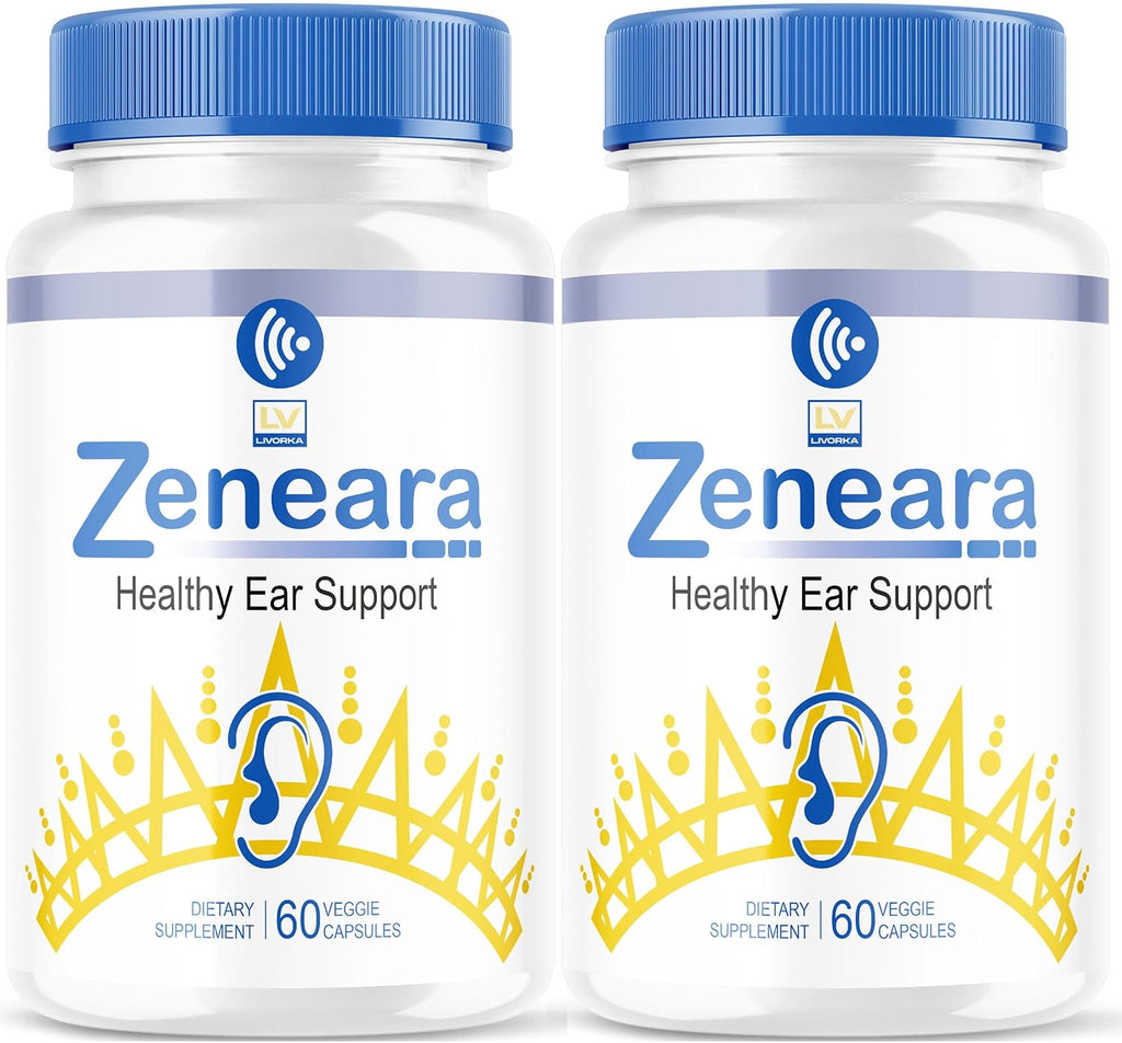 Zeneara Healthy Ear Support - Suplemento para la Salud Auditiva (2 Pack, 120 Cápsulas)