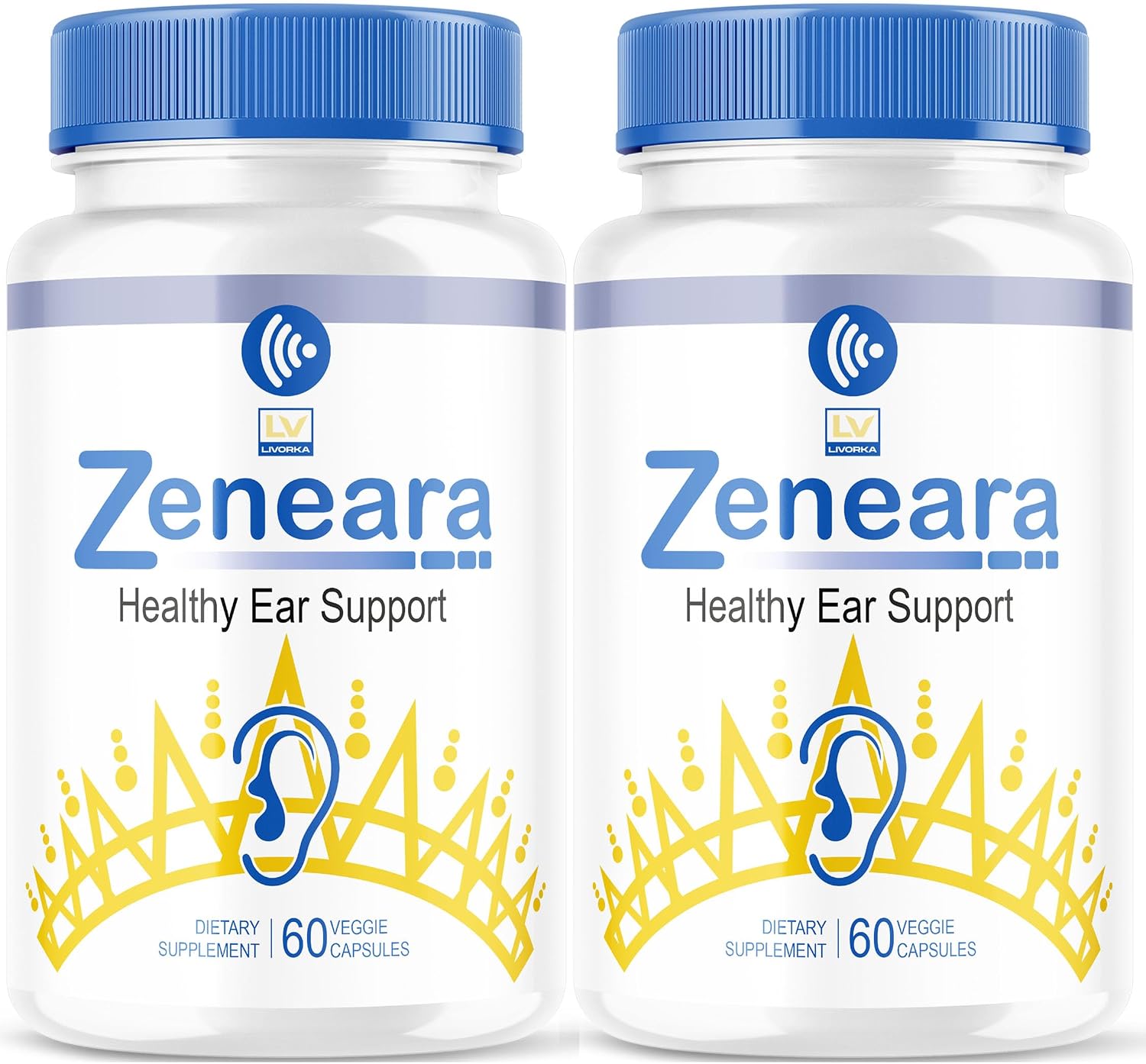 Zeneara Healthy Ear Support - Suplemento para la Salud Auditiva (2 Pack, 120 Cápsulas)