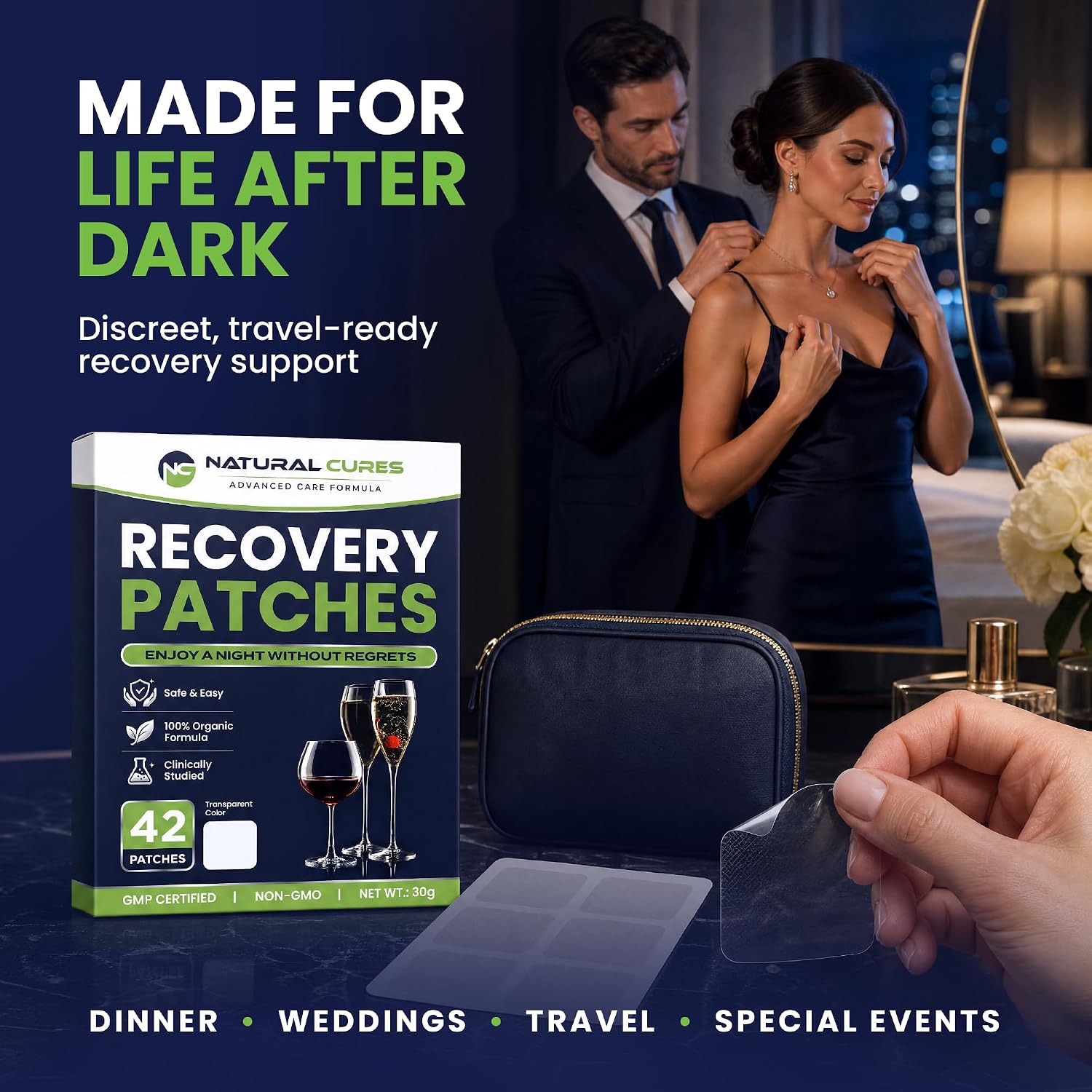 Recovery Patches 42 Parches - Recupérate y Despierta Renovado con Ingredientes Naturales
