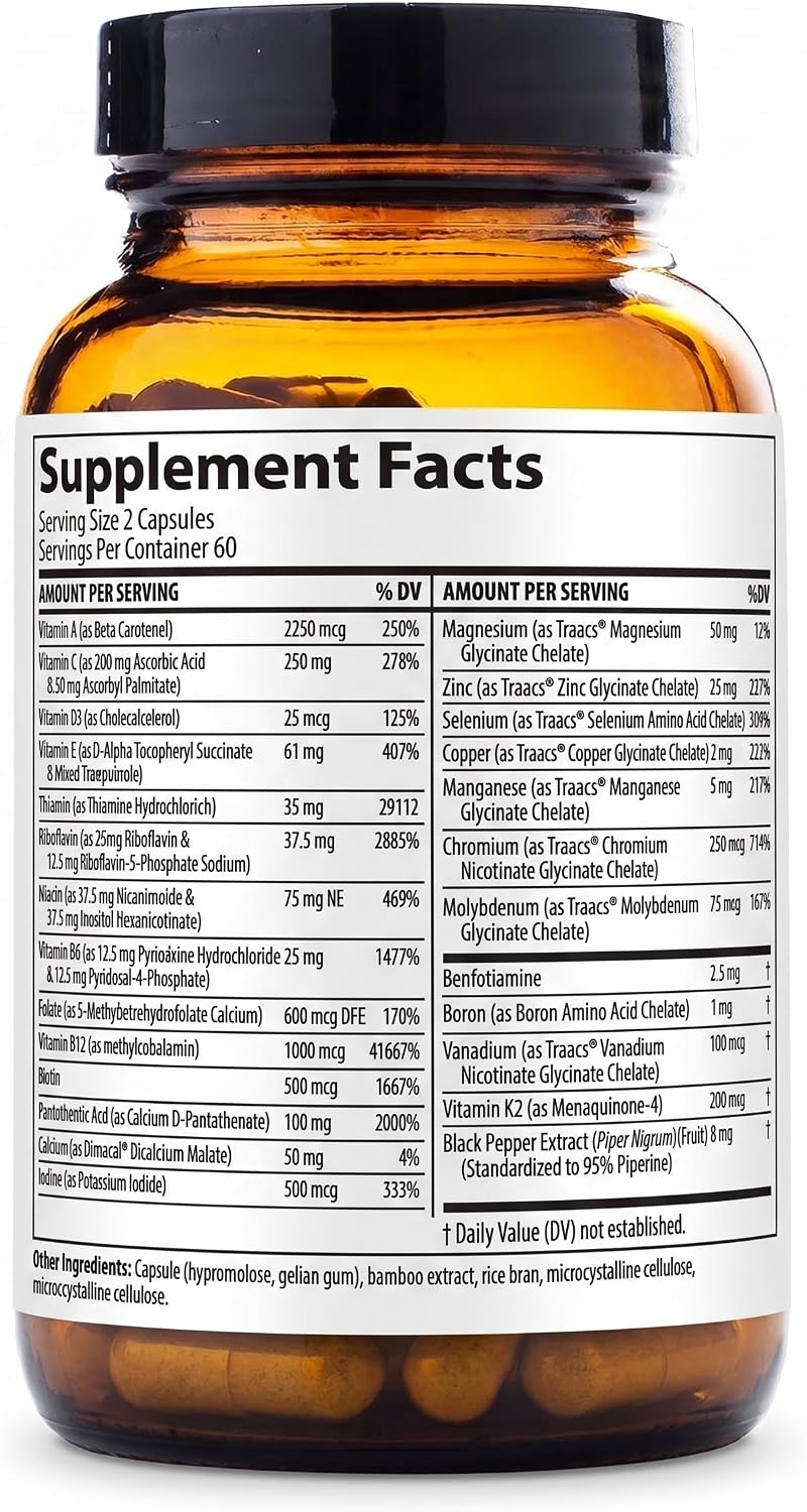 MD Prescriptives Essential Multi (Liberación Retardada) - Complejo Multivitamínico y Mineral - 120 Cápsulas
