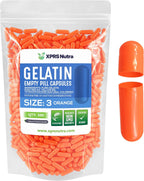 XPRS Nutra Cápsulas Vacías de Gelatina Tamaño 3 - 100 Unidades - Cápsulas de Gelatina Bovina para Rellenar Suplementos Caseros (Multicolor)