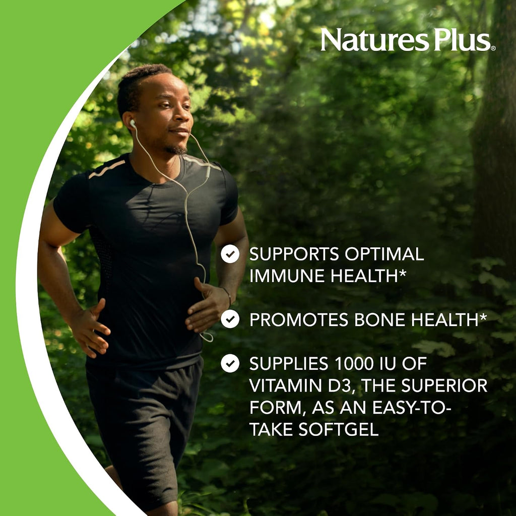 NaturesPlus Vitamin D3 1000 IU - 180 Softgels