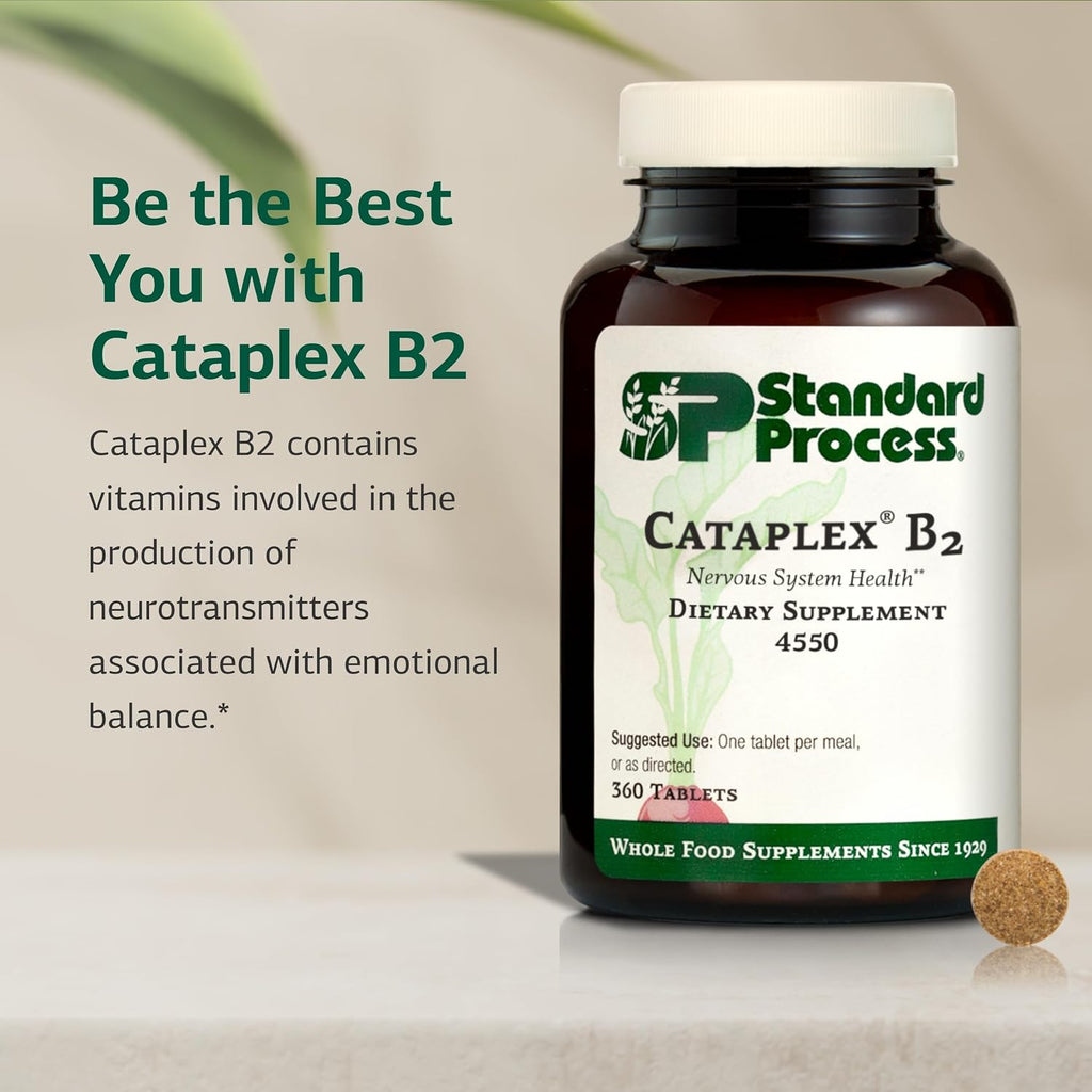Standard Process Cataplex B2 – Suplemento para el sistema nervioso – Sin lácteos ni soya – 360 comprimidos