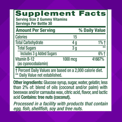 Vitafusion Gominolas de Vitamina B12 1000 – La reducción del cansancio y la fatiga. – Image 4