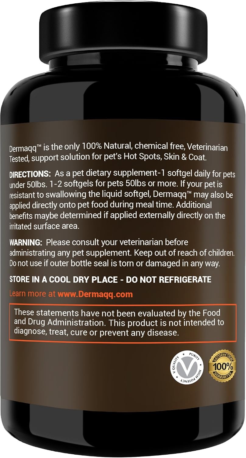 Dermaqq High Absorption Ubiquinol (QH) para perros y gatos - Apoyo para la piel y el pelaje