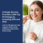 Carlson Maximum Omega 2000 - 2000 mg de Omega-3 con EPA y DHA, Aceite de Pescado Noruego, 120 Cápsulas
