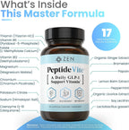 Zen Nutrients PeptideVite GLP-1 Support – 60 Cápsulas