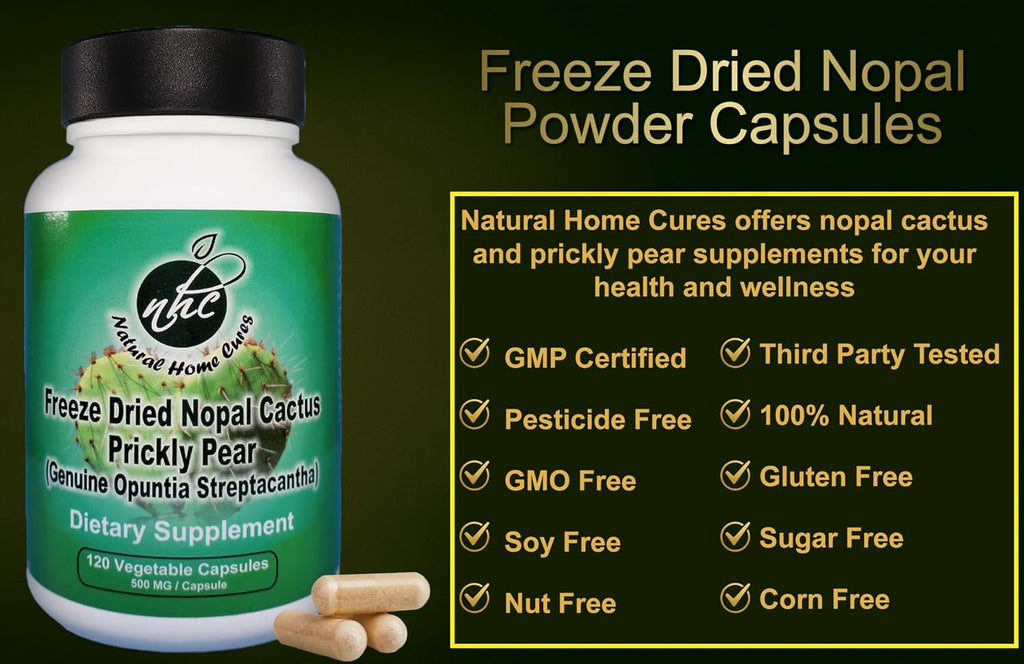 Nopal Cactus Capsules and Prickly Pear Drops Combo, 120 cápsulas + 60 ml