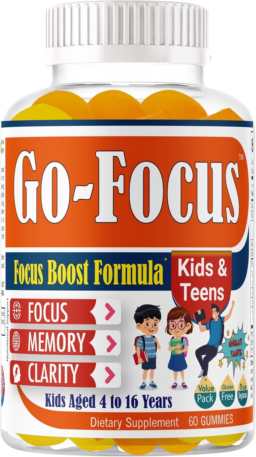 BrightKids Omega 3 y DHA Gominolas para Niños - Enfoque y Memoria