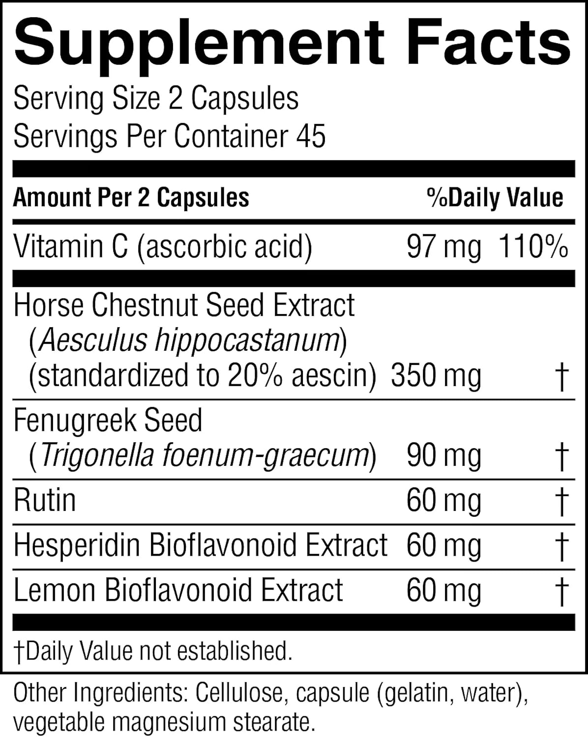 Nature's Sunshine Vari-Gone – 90 Cápsulas para la Salud Venosa