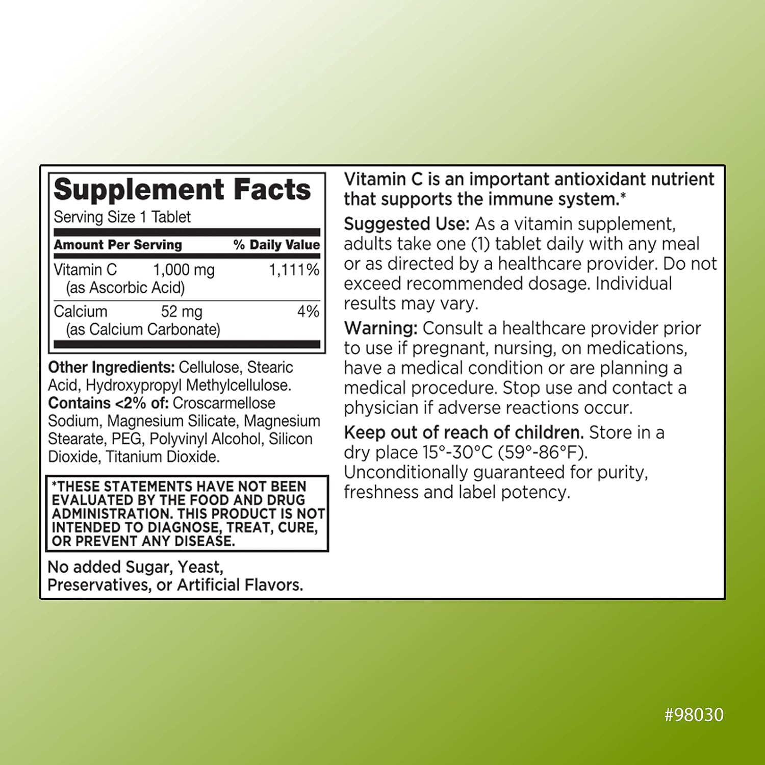 Quality Choice Vitamina C 1000 mg, 100 Comprimidos (Paquete de 3)