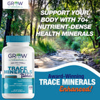 Complejo de Minerales Traza Grow Vitamin - 70+ Nutrientes Esenciales - 100 Comprimidos