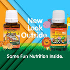 NaturesPlus Animal Parade Gotas Líquidas de Vitamina D3 para Niños - 400 UI, 10 ml - Sabor Naranja - Apoyo Óseo e Inmunológico - Sin Gluten, Vegetariano - 365 porciones