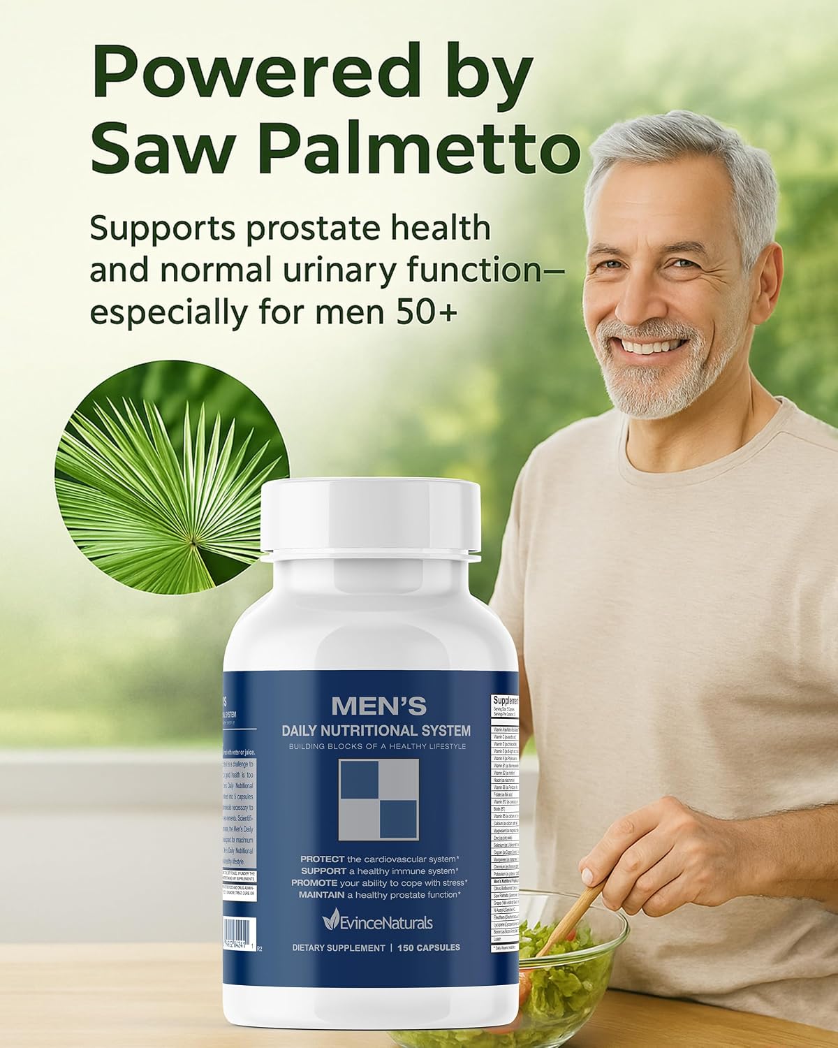 Evince Naturals Sistema Nutricional Diario para Hombres, Multivitamínico