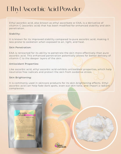 Polvo de Ácido Ascórbico Etílico - Derivado Estable de Vitamina C para la Piel (28 g) – Image 9