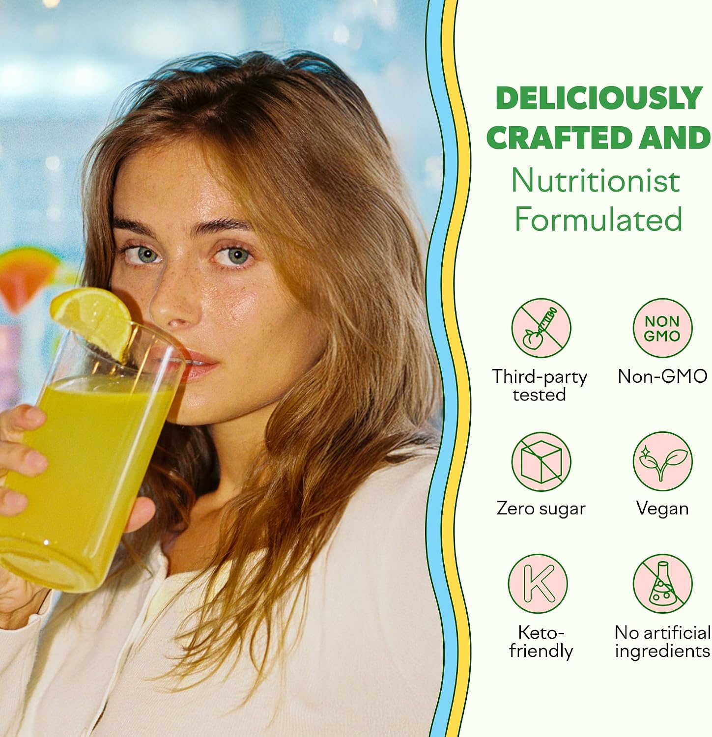 Feel Goods Immunity Icon, Mezcla de polvo para bebida con vitamina C, 500 mg, sin azúcar, 30 sobres
