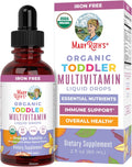 MaryRuth's Multivitamínico para Niños Pequeños | Vitaminas A C D E B6 B12 Zinc | Crecimiento Saludable | Inmunidad | Huesos | Función Cognitiva | Orgánico | Sin Azúcar | Vegano | No-GMO | 2 Fl Oz | 30 Días