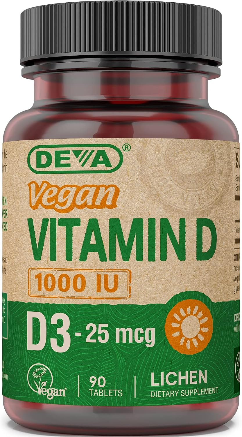 Deva Vitamina D3 Vegana 1000 UI (25 mcg) - 90 Comprimidos