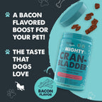 Mighty Paw Waggables Cran-Bladder (2-Pack) – Suplemento de Arándano para Perros, 240 Chews Blandos sabor Bacon