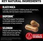 Force Factor Black Maca Raíz de Maca Negra para Hombres, 1000 mg, 120 Cápsulas (Envase de 2)