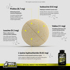 Mega Muscle para Perros - Comprimibles Multivitamínicos con Alto Contenido de Proteínas - Sabor a Pollo, 60 unidades
